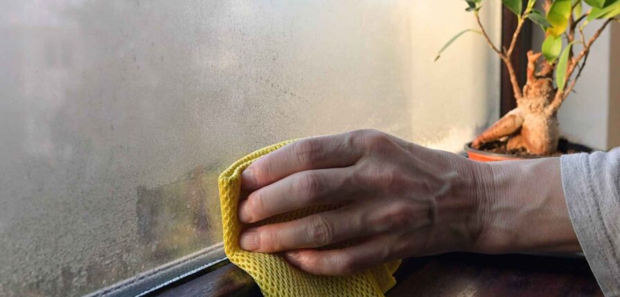 wipe condensation from windows daily